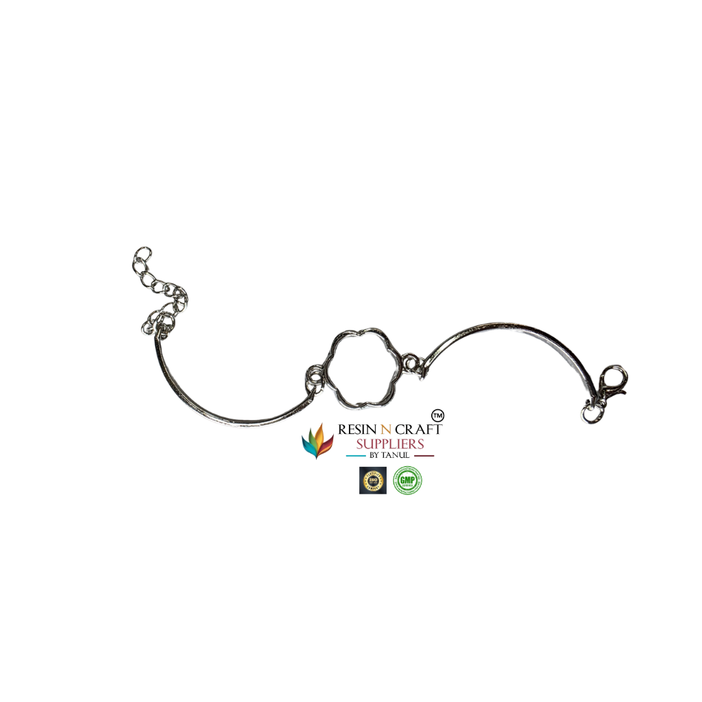 Bracelet Base Without Bezel (Rakhi / Gift Collection) (Silver Color)