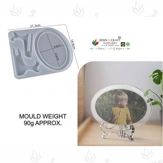 Oval Photo Frame with Stand Silicone Mould | Resin Photo Display Frame Mold | DIY Epoxy & UV Resin Home Decor Mould | RSM0818/86721M