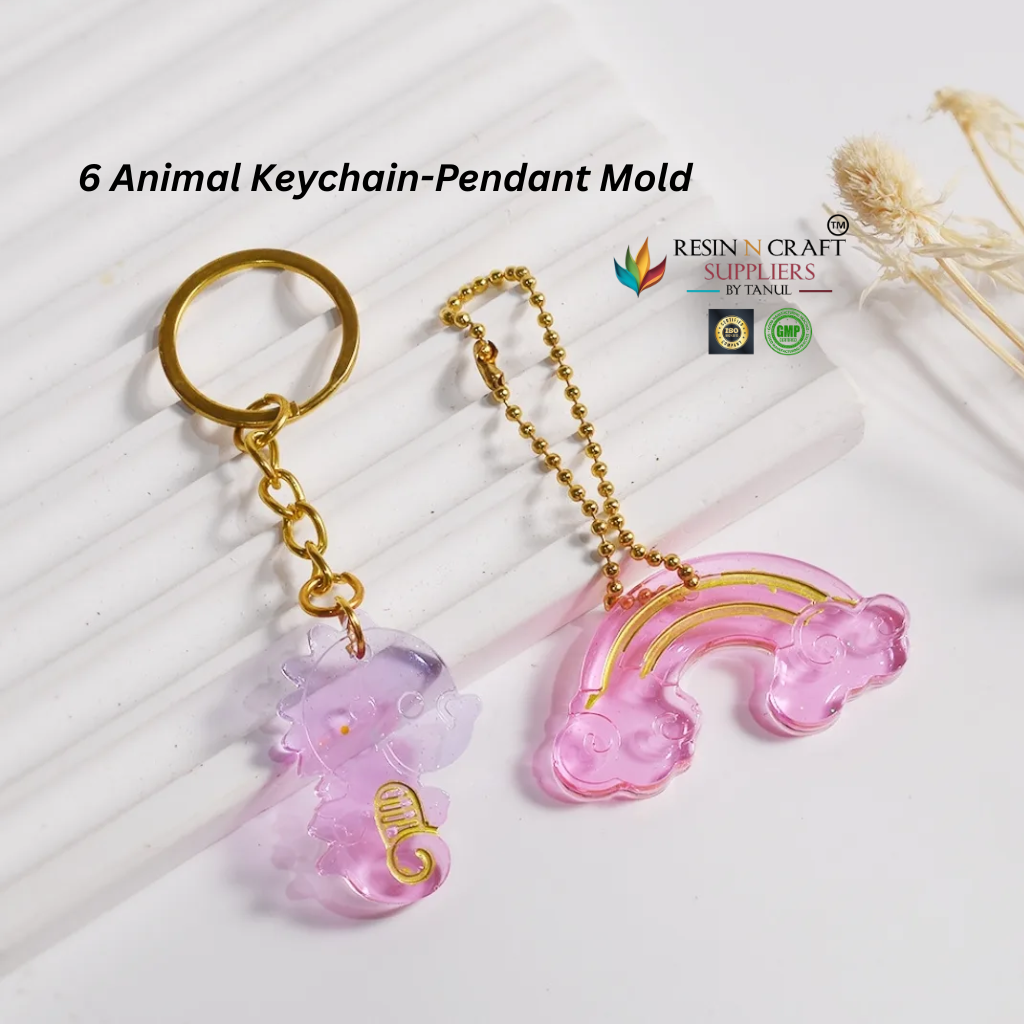 6 Animal Keychain-Pendant Mold – Cute Mini Silicone Mold RDI-RRM-0007M
