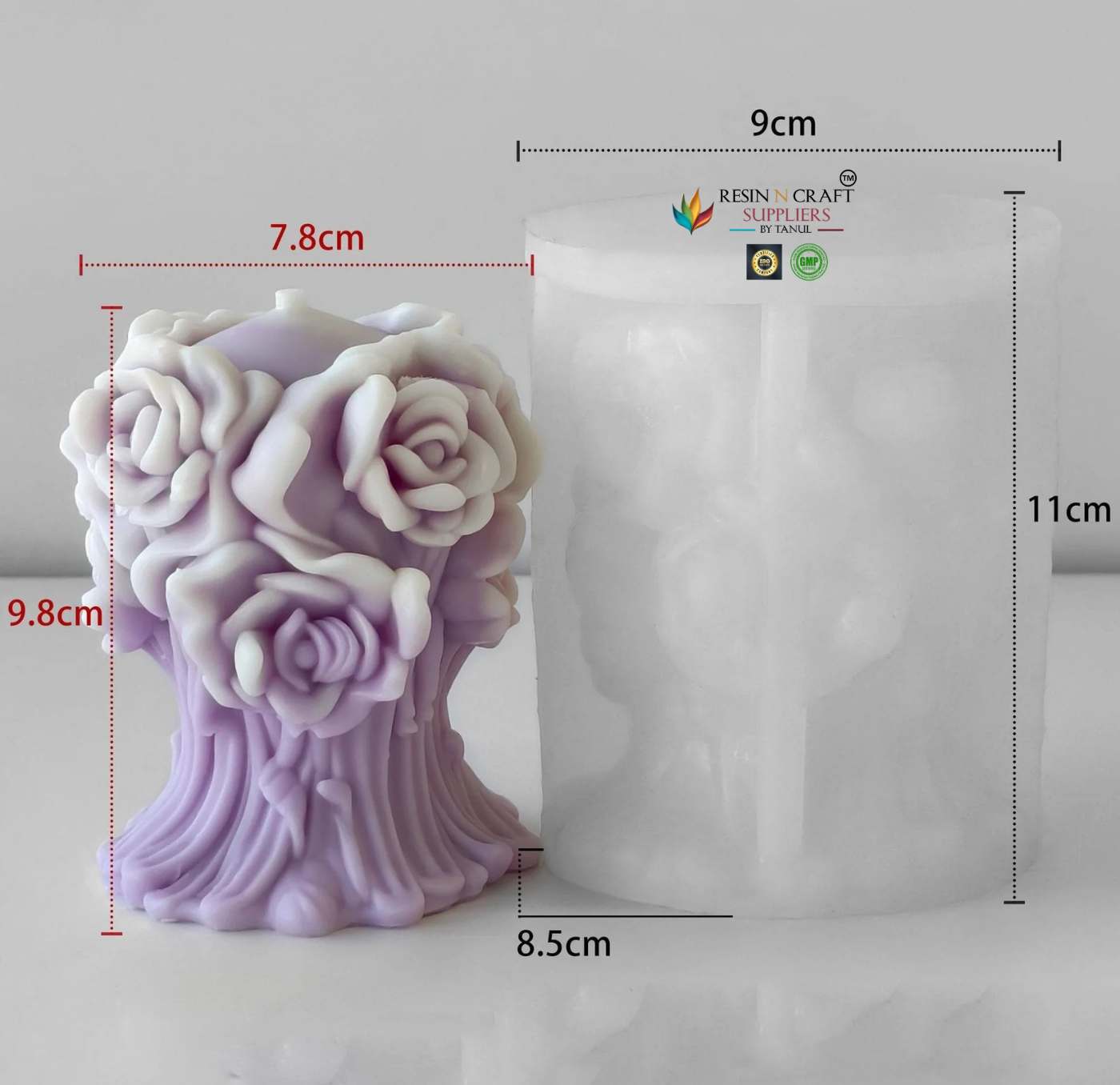 3D Rose Bouquet Candle Handmade Mould (RHM0203M)