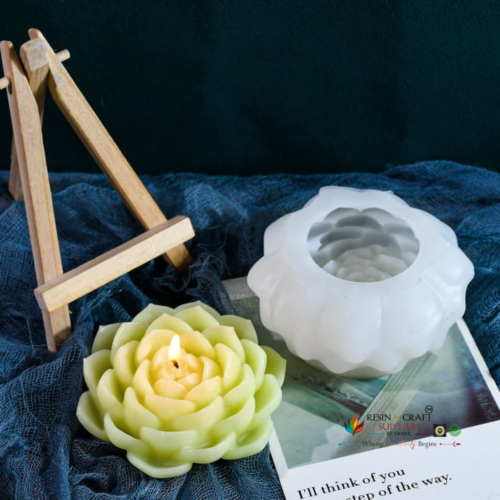 3D Lotus Flower Candle Silicone Mould | Handmade Lotus Candle Making Mould (RHM0041M)