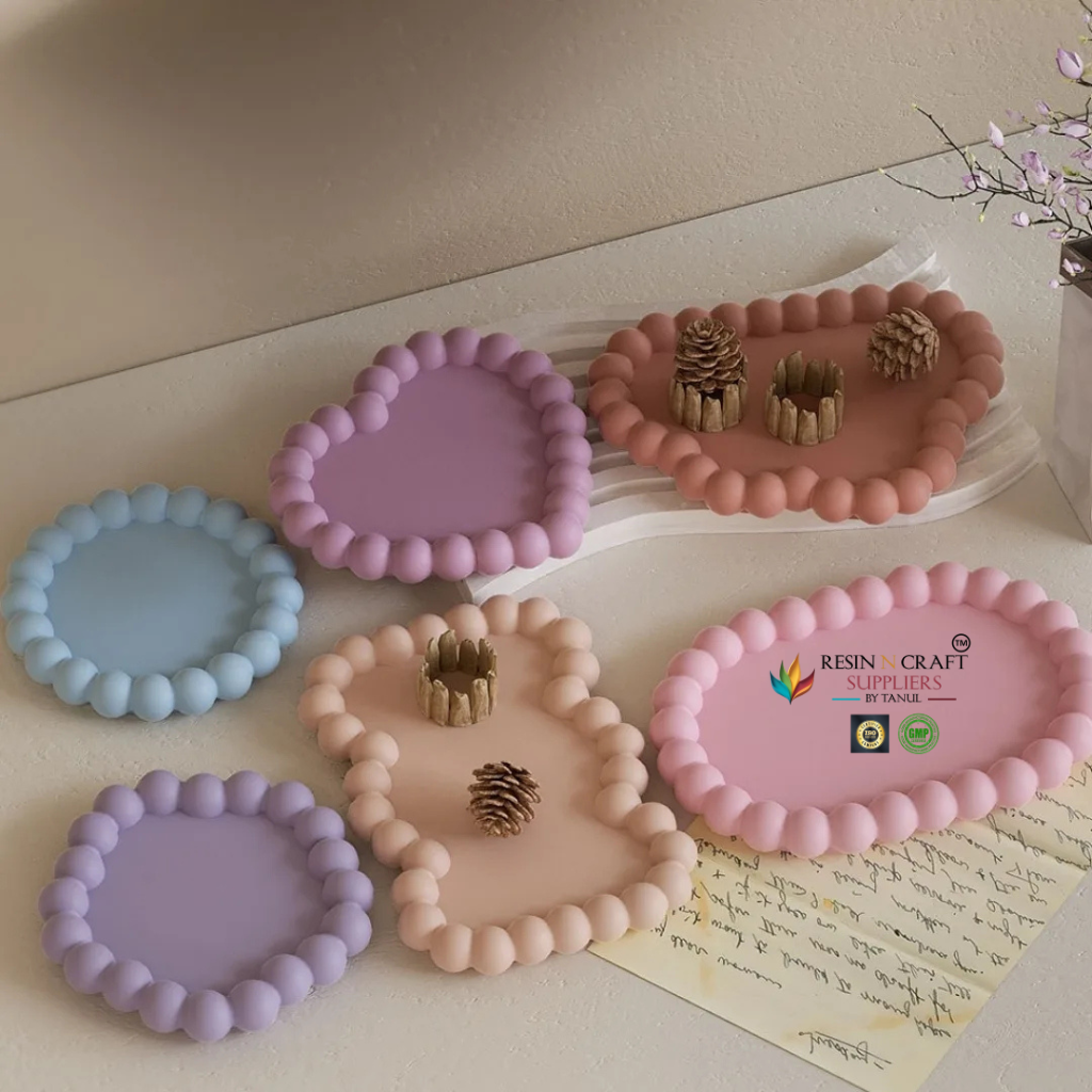 Oval Tray Mould With Round Bubble Border