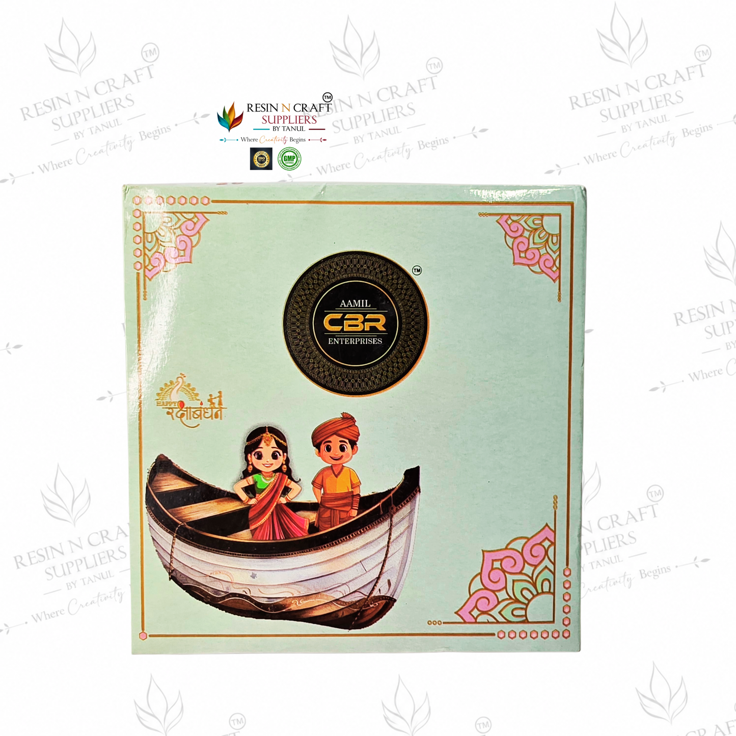 Rakhi / Bracelet Card Box Packing (RKB04) – 12 Box Set for Rakhi Packaging | 3 × 1.5 Inch