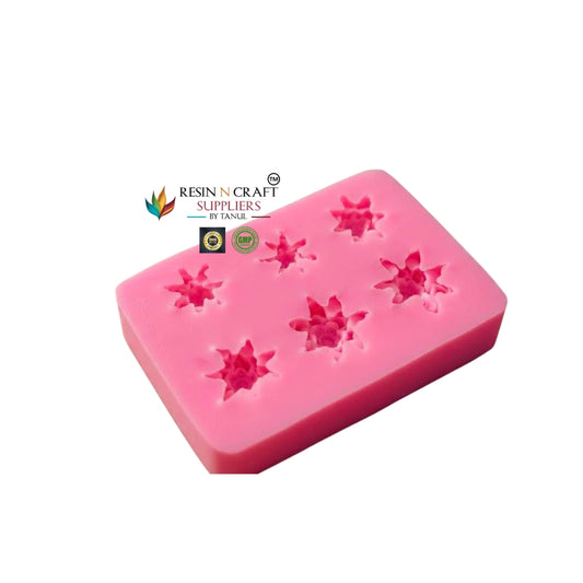 6 Cavity Mini Lotus Flower Silicone Mold – Candle & Resin Art Mold (RHBR39-05M)