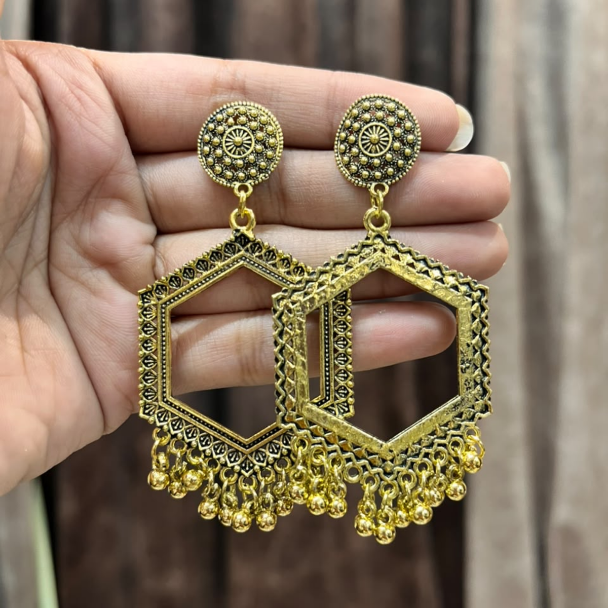 Gold Earring Bezel / Jumkha Without Beads