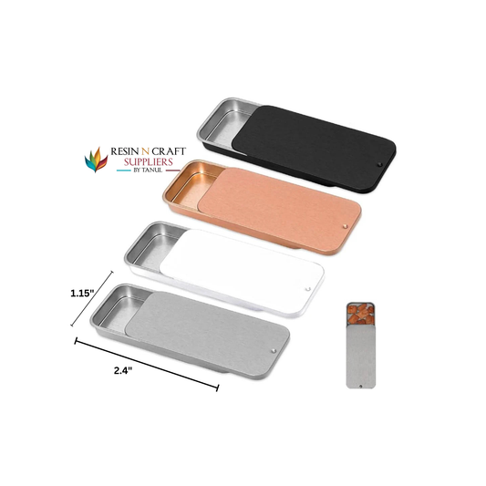 Tin Sliding Containers Metal Tin Jar RLBC002 (Black)