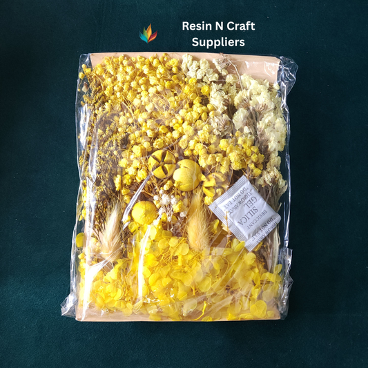 Dry Flower Card Packing (Yellow Theme) (CP011)