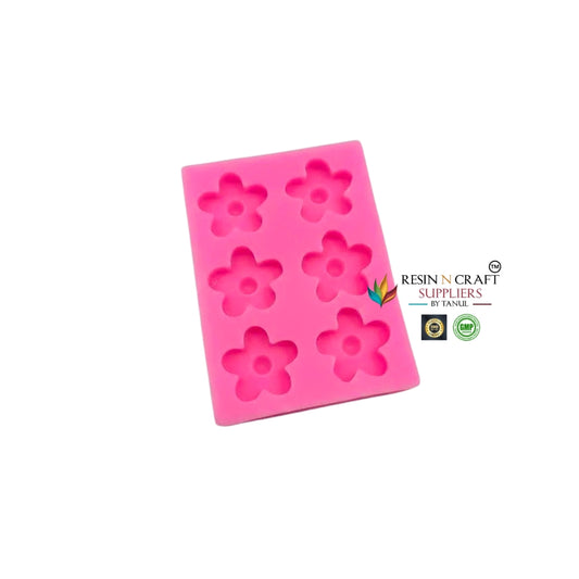 6 Cavity Mini Daisy Flower Silicone Mold – Candle & Resin Art Mold (RHBHR39-06M)