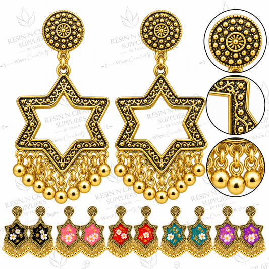 Gold Earring Bezel / Jumkha Without Beads