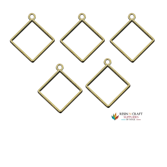 RBZ150 5 PC Gold Square Bezels (GOLD)