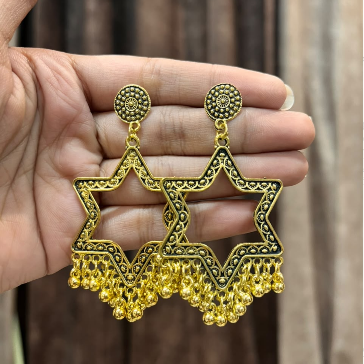 Gold Earring Bezel / Jumkha Without Beads