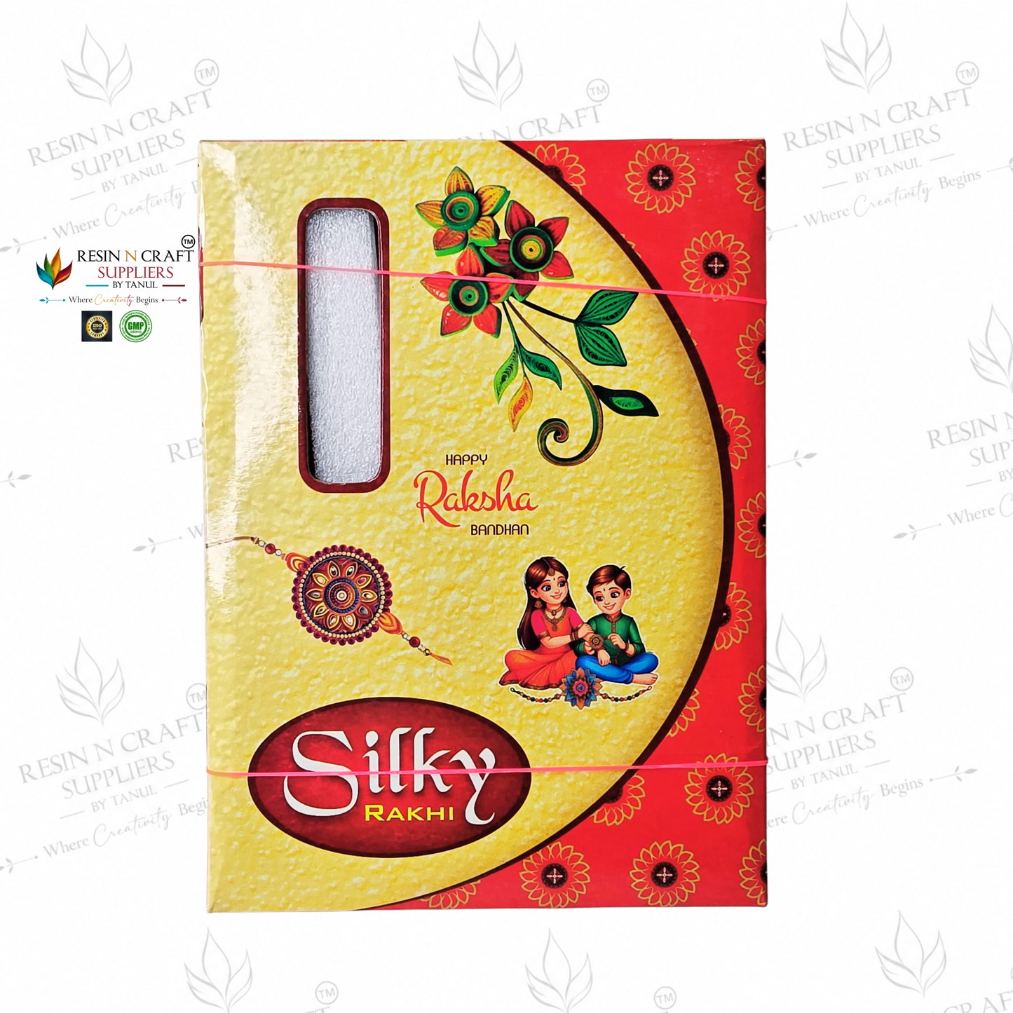 Rakhi / Bracelet Card Box Packing (RKB05) – 12 Box Set for Rakhi Packaging | 4 × 1.5 Inch