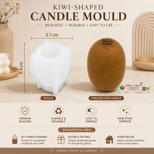 Kiwi Fruit Shape Silicone Candle Mould – 5.7 × 6.4 cm | DIY Candle Making (RIHM024M)