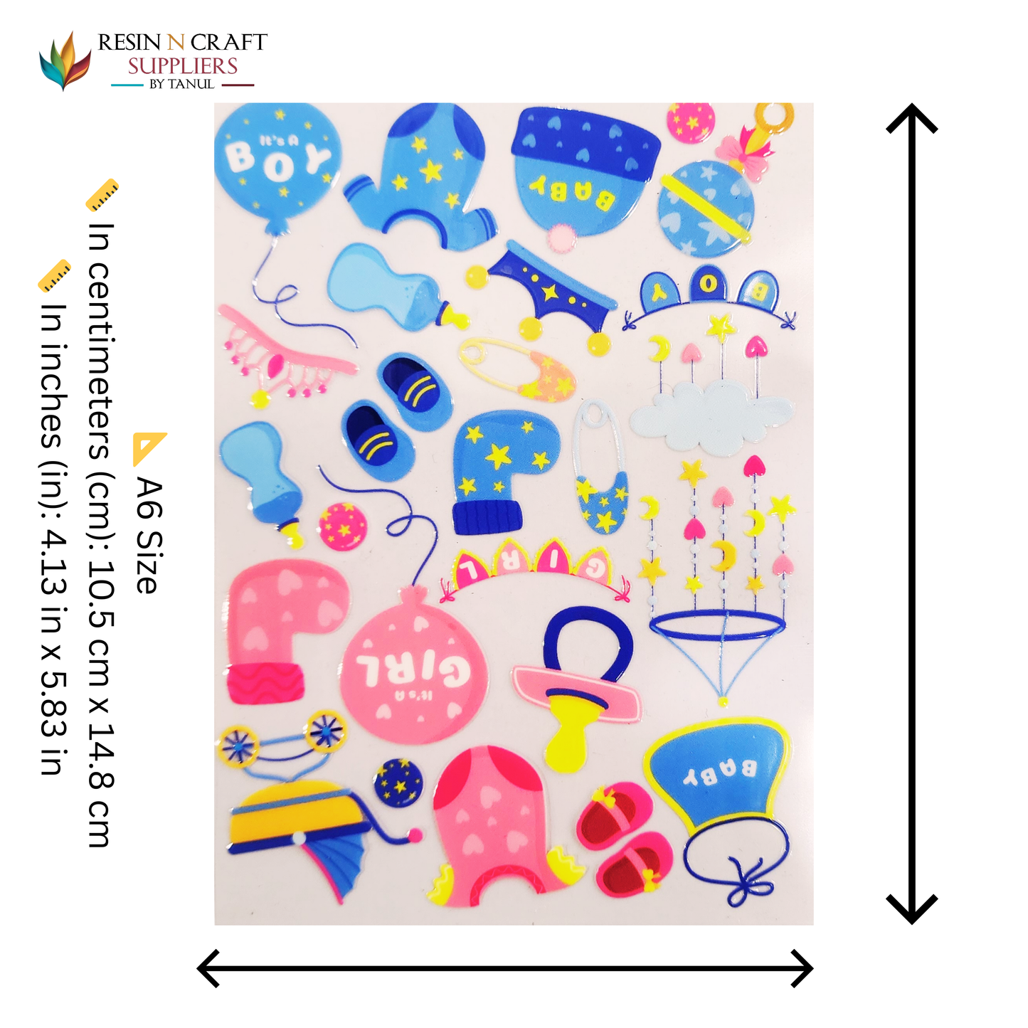 Color Peel & Stick UV DTF Sticker – A6 Size (UVS - 121)