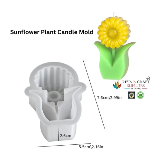 Sunflower Plant Candle Mold – Floral Silicone Mold RDI-RRM-0301M