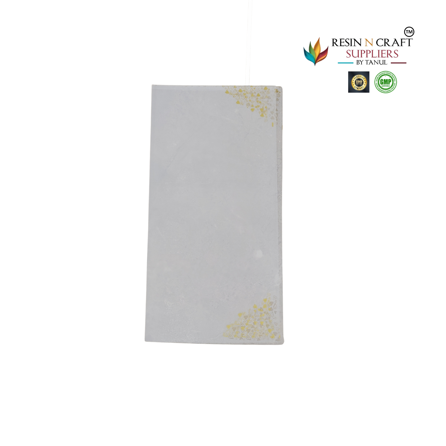 White with Gold Heart Design Waterproof Flower / Gift Wrapping Sheets – 5 Pcs (22×22 Inch) / Packing Sheet