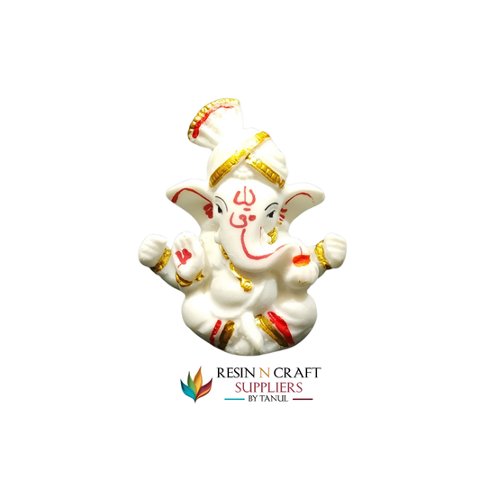 Miniature Ganesha with Pagdi (Turban) Idol