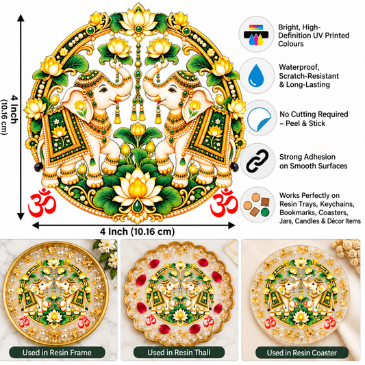 Round Shaped 04"X04" Color Peel & Stick UV DTF Sticker – A6 Size (UVS - 228)