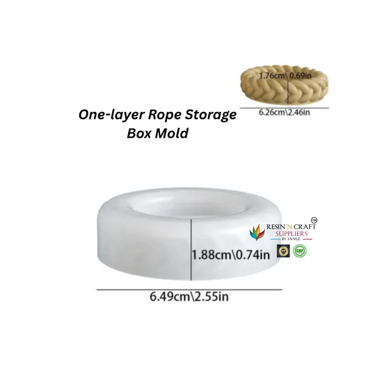 One-layer Rope Storage Box Mold – Premium Silicone Organizer & Candle Holder Mold RDI-RRM-0422M