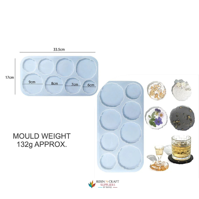 8 Cavity Round Agate Coaster Mould