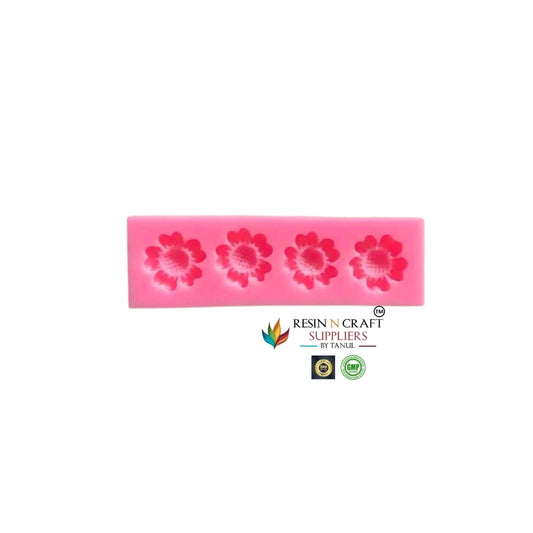 4 Cavity Mini Daisy Flower Silicone Mold – Candle & Resin Art Mold (RHBHR39-08M)