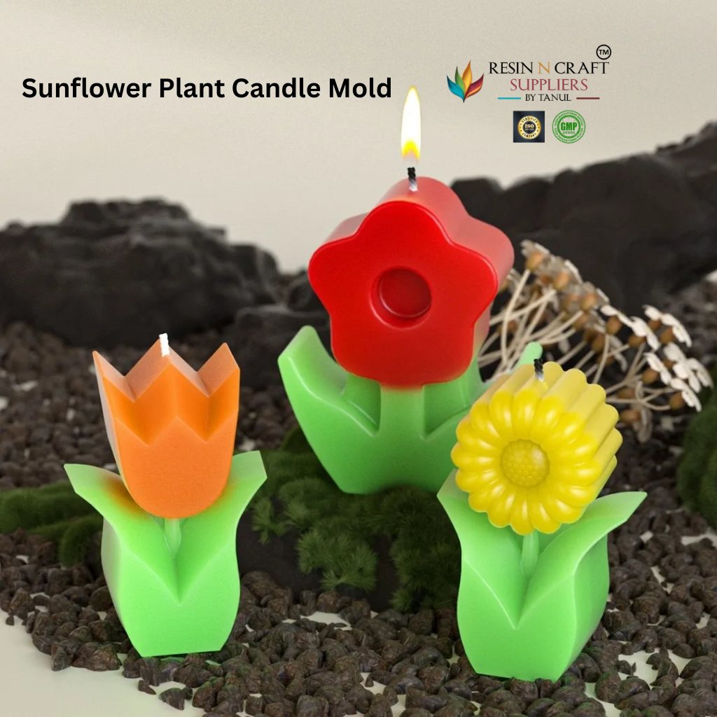Sunflower Plant Candle Mold – Floral Silicone Mold RDI-RRM-0301M