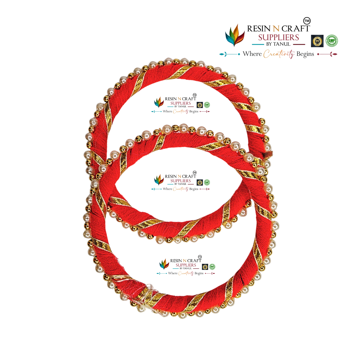 Traditional Pearl Ring (Red) Moti Pearl Ring