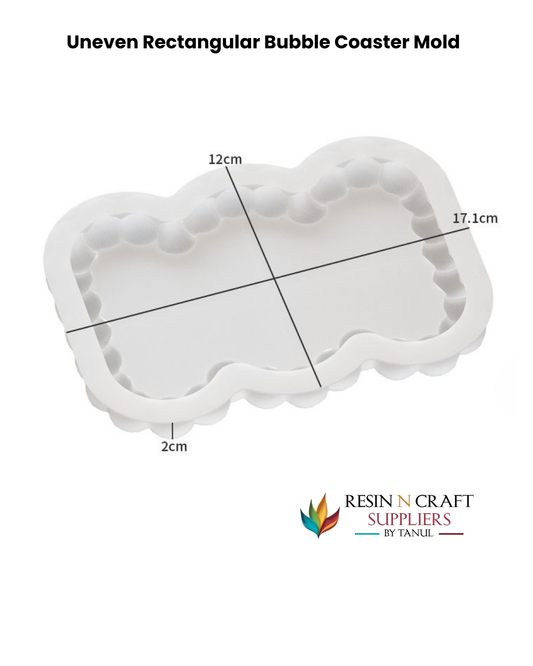 Uneven Rectangular Bubble Coaster Mold