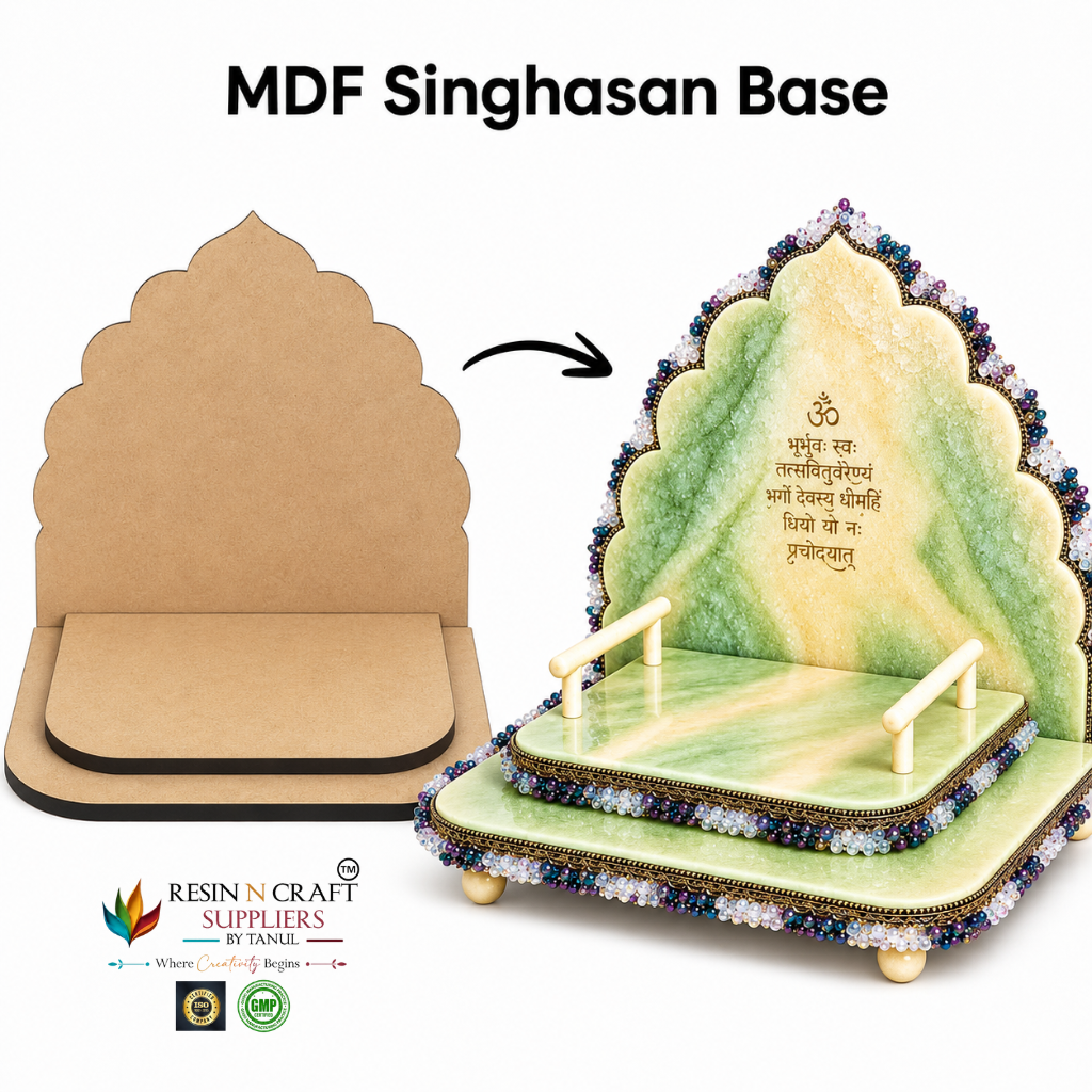 MDF Laddu Gopal Singhasan Base – 10 Inch | DIY Pooja Singhasan Making Kit DESIGN 1