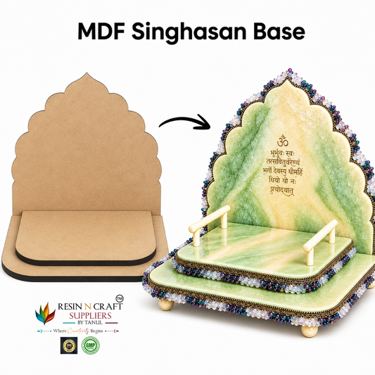 MDF Laddu Gopal Singhasan Base – 10 Inch | DIY Pooja Singhasan Making Kit DESIGN 1
