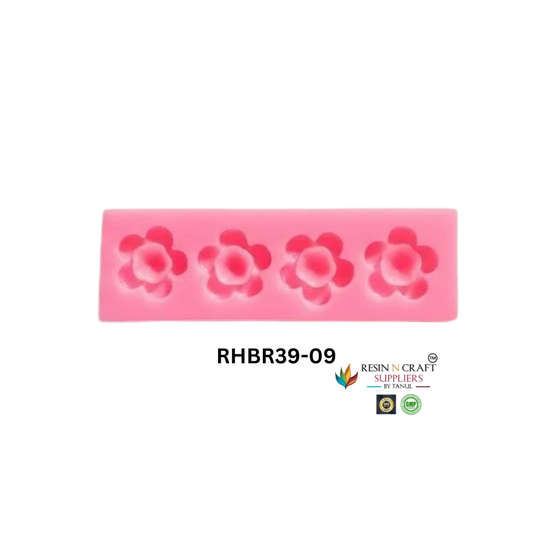 4 Cavity Mini Daisy Flower Silicone Mold (RHBR39-09M)
