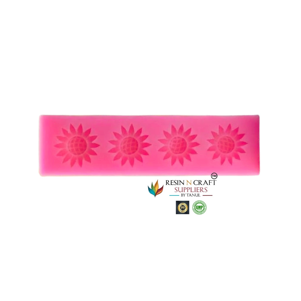 Sunflower Mini 4 Cavity Mould – Candle & Resin Art (RHBR14-22M)