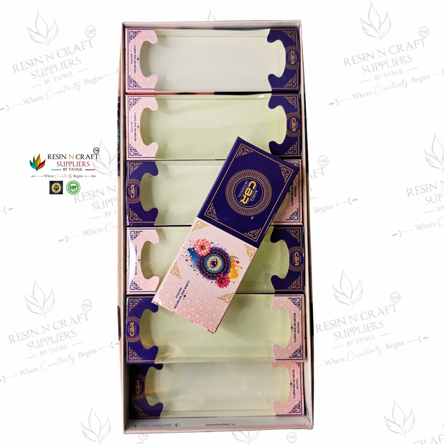 Rakhi / Bracelet Card Box Packing (RKB01) – 12 Box Set for Rakhi Packaging | 5.5 × 2 Inch