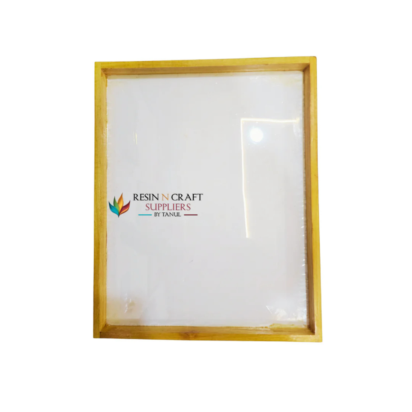 18" x 20" Door Floating Acrylic Frames In Teakwood 3.5 cm Deep