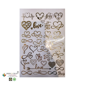 Gold Insert Sheet - LOVE (MIS-03)