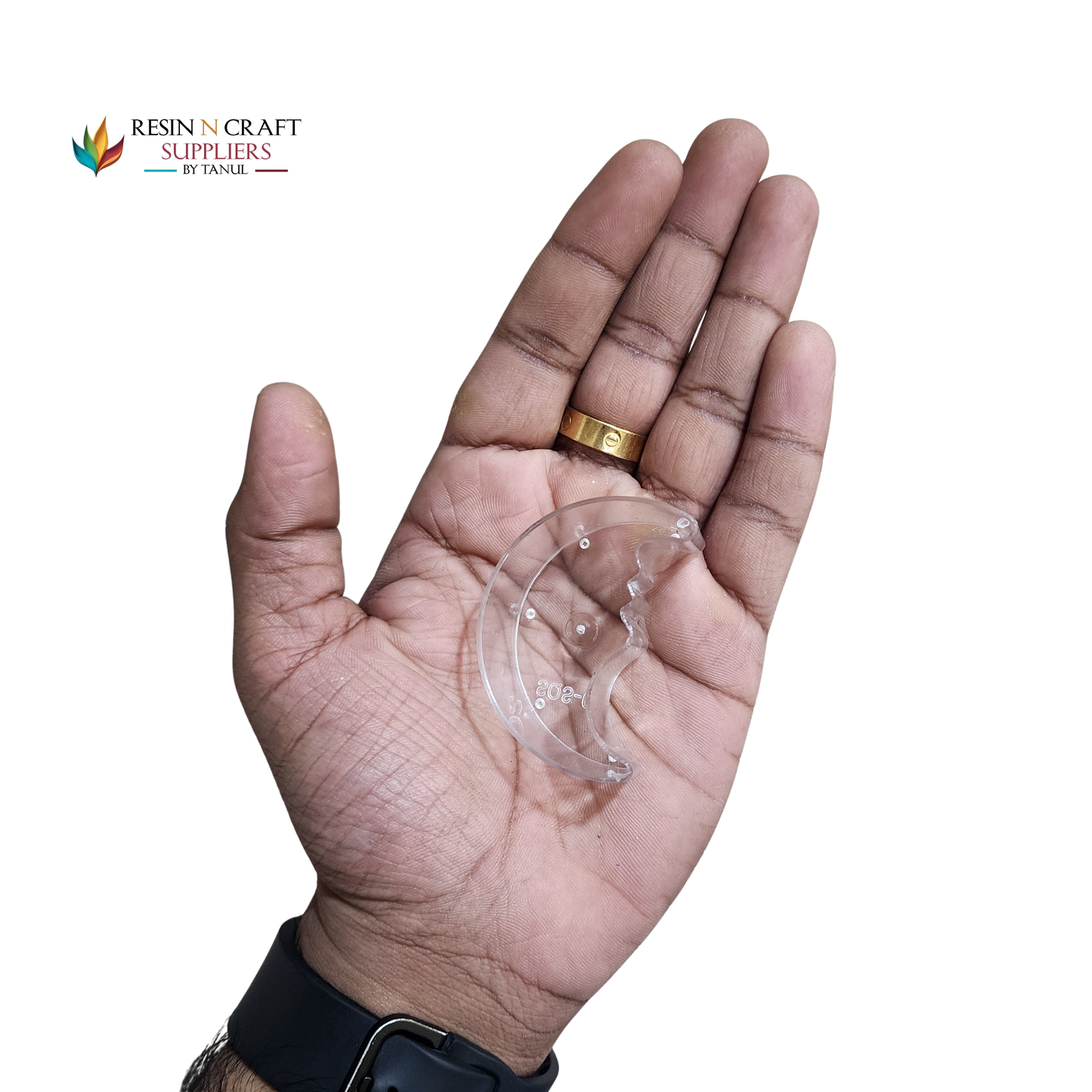 Polycarbonate Holder For Candle – Moon (5*3 cm) RPM386