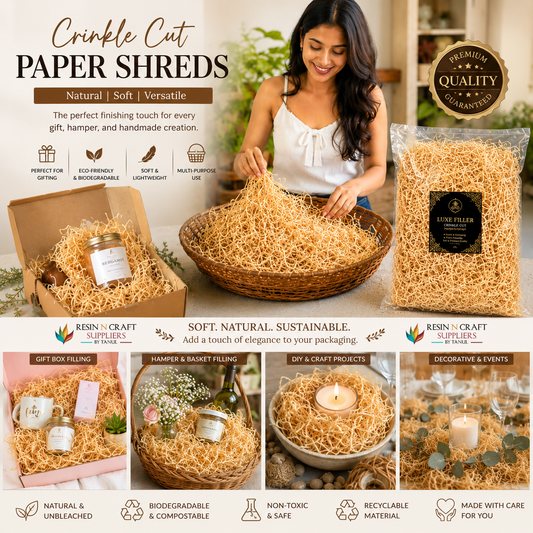 Crinkle Cut Paper Shreds For Packing – Natural Beige (40 Grams)