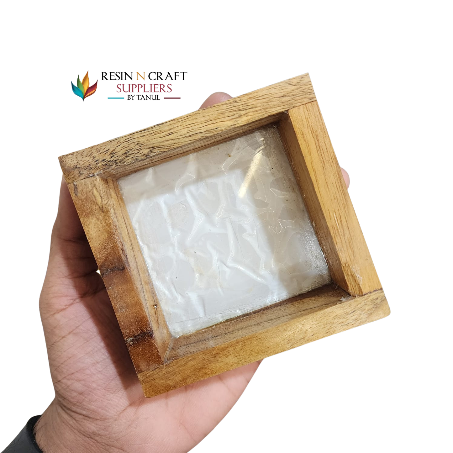 04"X04" Floating Acrylic Frames In Teakwood