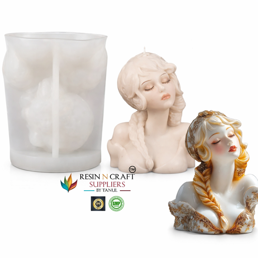 Elegant Lady Bust Silicone Candle Mould (RHBR38-13M)