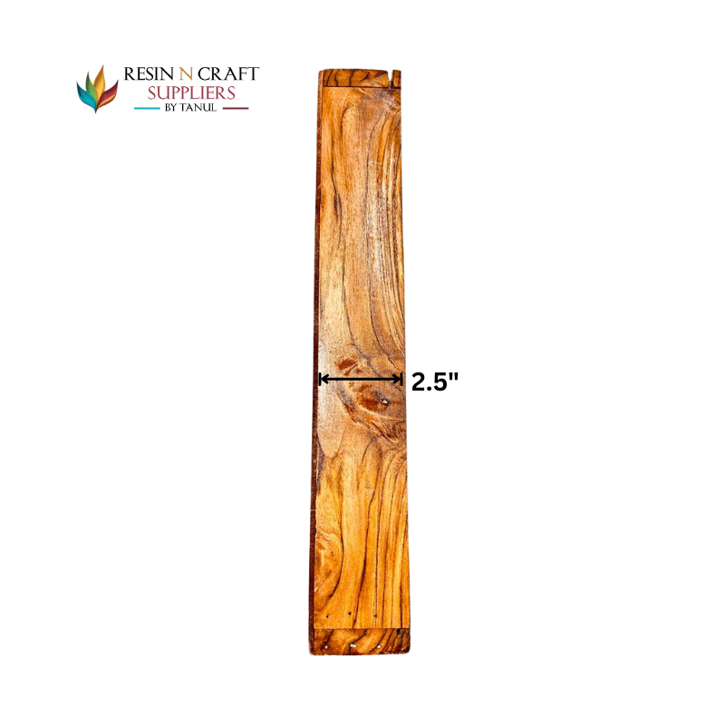 12 X 16 X 2.5 Inch MDF Teakwood (3 Sections) Acrylic Slider 3 side