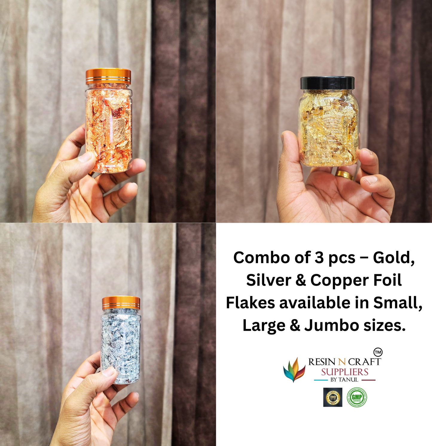 Foil Flakes Combo (Small , Large , Jumbo Jar)