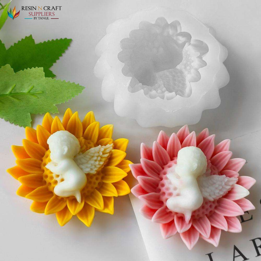 RWCM755 Angel's Sunflower Embrace Mould (Candle & Soap)