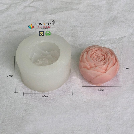 Ranunculus Rose Flower Candle Mold (RHM0179)