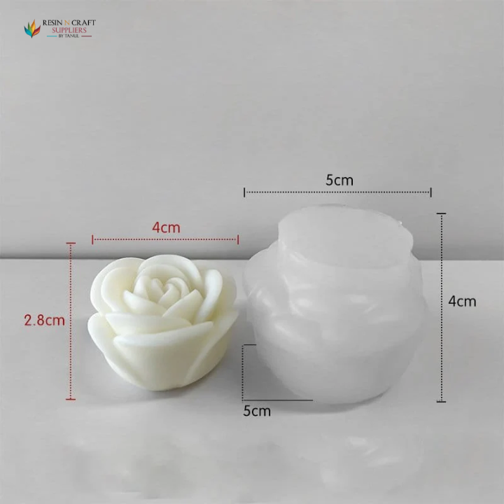RHM0223 Rose Flower Candle Handmade Mould