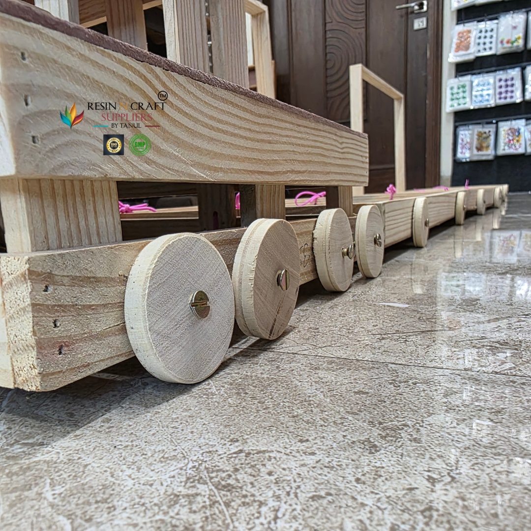 Nanihal Wooden Hamper Train Set With 4 Trays & Decorative Engine