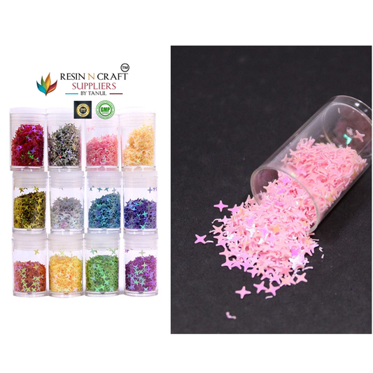 Rainbow Twinkle Star Glitter Set – 12 in 1 (R14021R)
