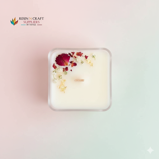 Polycarbonate Holder For Candle – Square (3.5*3.5*1.5 cm) RPM140