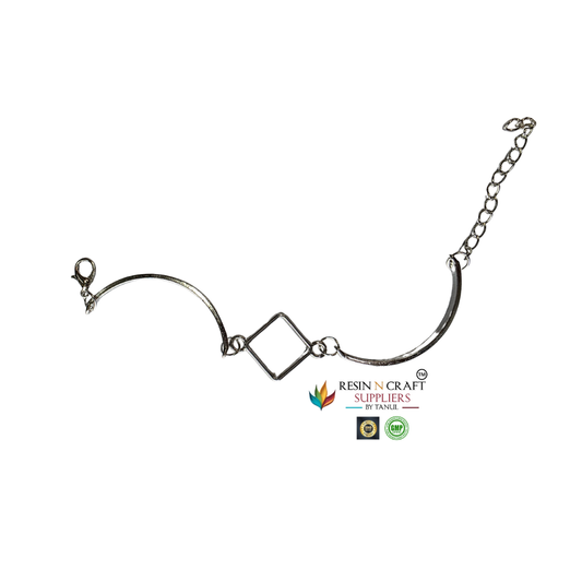 Bracelet Base Without Bezel (Rakhi / Gift Collection) (Silver Color)