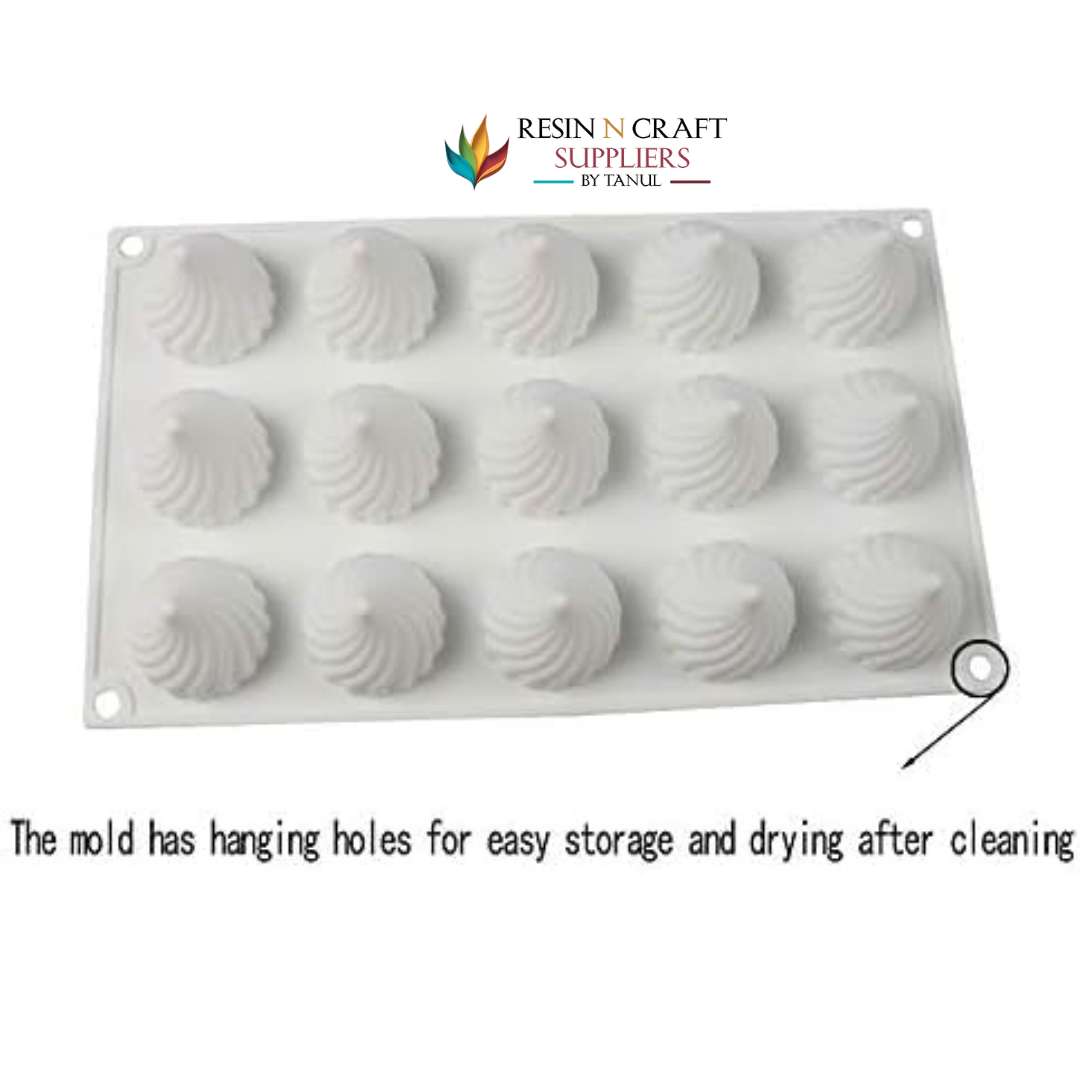 15 Cavity Heavy Quality Modak/Laddu Silicone Mould