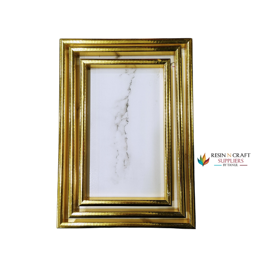 Premium Gold Frame Decorative Tray Set – 3 Pieces